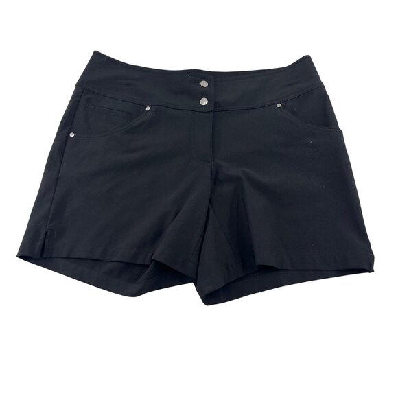 Slazenger Women's Golf Shorts Size 2 Black Polyester Spandex Blend - Picture 1 of 6